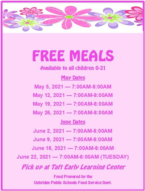 Free Meals May/June